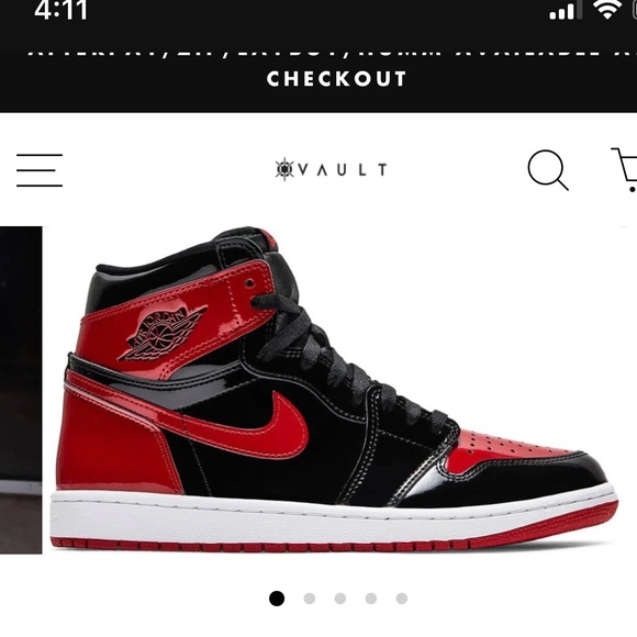 THE VAULT - NIKE AIR JORDAN 1 RETRO HIGH OG PATENT BRED - Picture 7 of 10